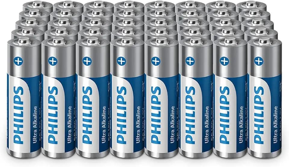 Philips Ultra AA Alkali-Batterien - Langlebige Batterien für Fernbedienungen, Spielzeug und Uhren, 40 Stück