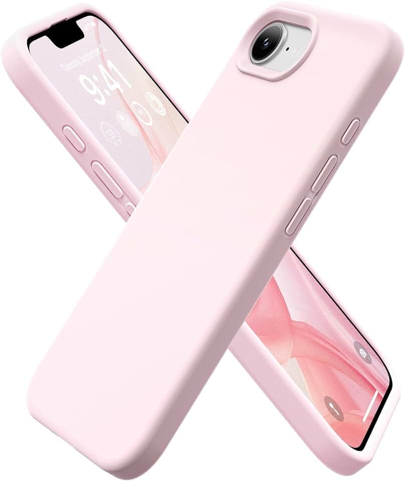 GolbinBox Magnetic for iPhone 17e/16e Case, Silicone Cover, Chalk Pink