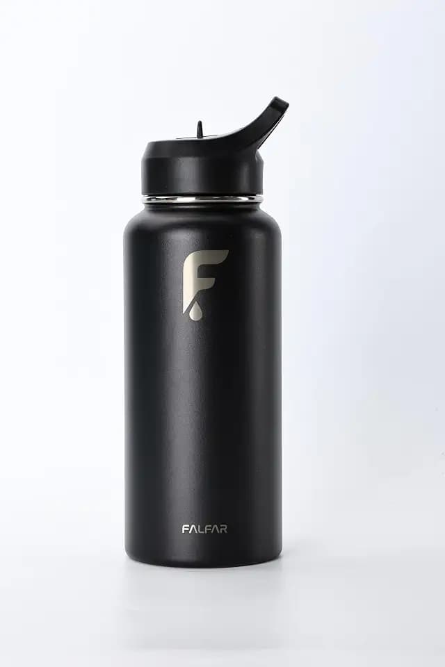 Black – Classic Edition FALFAR HydraBottle 32oz Insulated Stainless Steel Water Bottle – Black, Double Wall Vacuum Flask, Keeps Cold Up to 24 Hours & Hot 12 Hours, Leakproof & Reusable Travel Bottle
