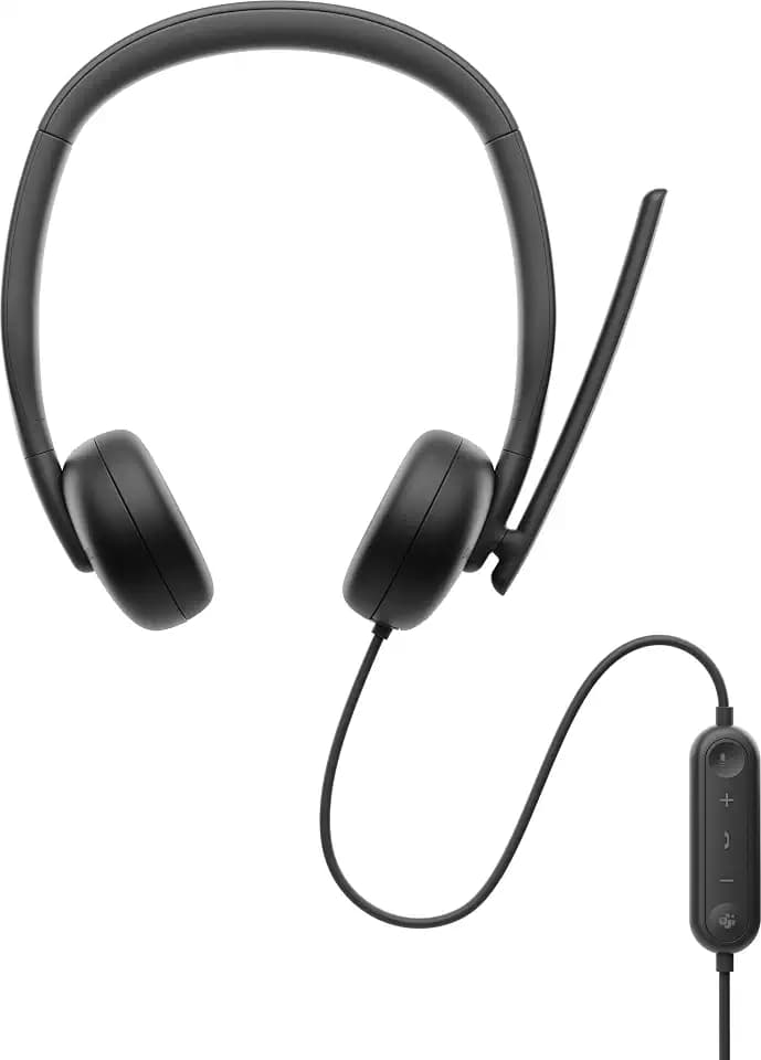 DELL WH3024 Kopfhörer, kabelgebunden, Anrufe/Musik, USB Typ C, Schwarz