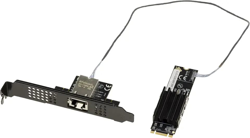 KALEA-INFORMATIQUE M2 RJ45 10G LAN 10 GIGABIT ETHERNET Controller-Karte für PCIe M2 Port, M-Schlüssel oder B+M mit AQUANTIA AQC113 CHIPSET.