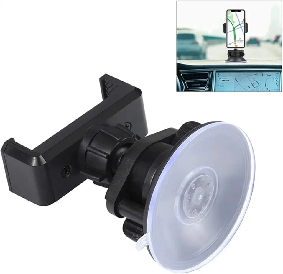 360 Grad drehbarer Saugnapf-Auto-Telefonhalter ABS Klemmhalterung für 6–9 cm breite Smartphones GPS-Halterung