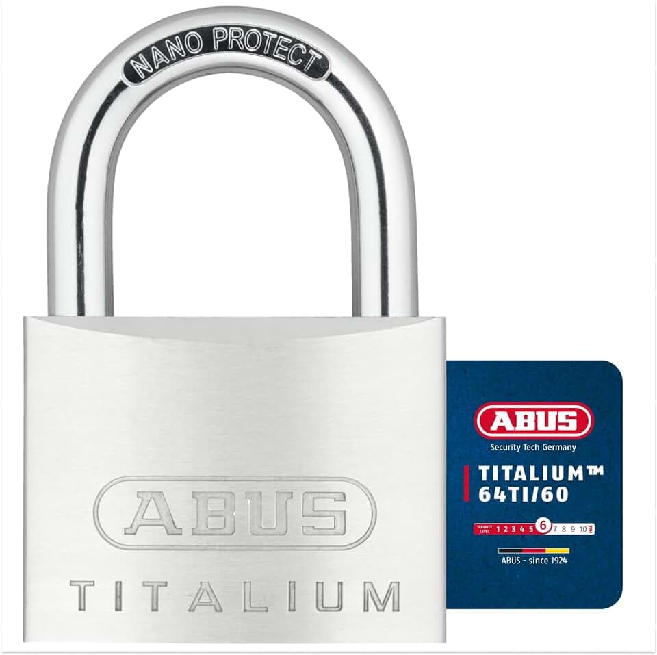 ABUS Vorhängeschloss Titalium 64TI/60 - Aluminium, Sicherheitslevel 6