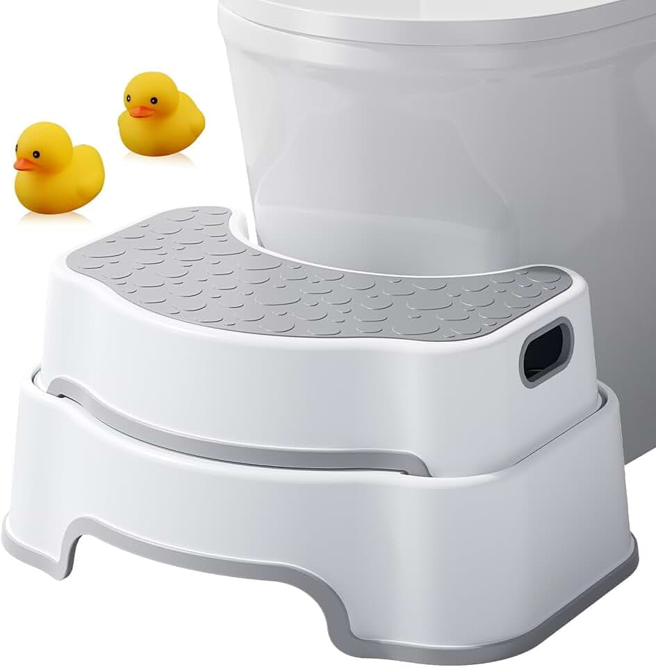 Squatting Potty for Adults, 16.7" Toilet Stool Squat Adult, Bathroom Stool Heavy Duty, Anti Slip Toilet Step for Bathroom