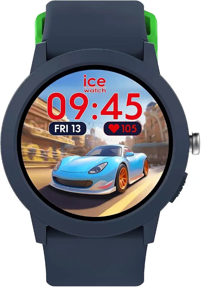 Ice-Watch – Ice smart junior RD Find My Blue – Blaue Smartwatch mit Ortungsfunktion für Jungen mit Silikonarmband – 025441 (39 mm) – Kompatibel mit „Find My“, ohne Vertrag und ohne SIM-Karte
