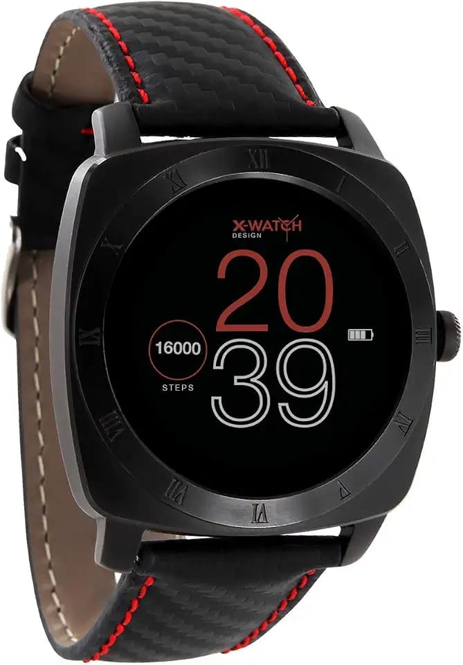 X-WATCH 54013 NARA XW PRO Smartwatch Herren BC Carbon Red Black - Sportuhr