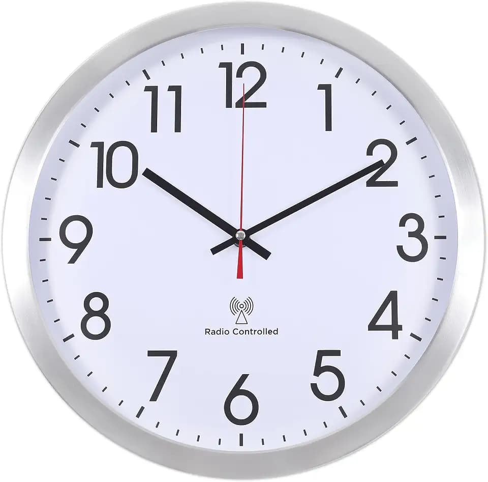 14 Inch Atomic Analog Wall Clock Radio Controlled Sets Wall Clock