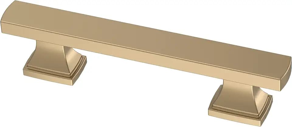Franklin Brass 10 Pack Champagne Bronze Gold Cabinet Handles 3 inch (76mm) Kitchen Cabinet Handles and Drawer Pulls for Cupboards and Dressers | Tiered Foot