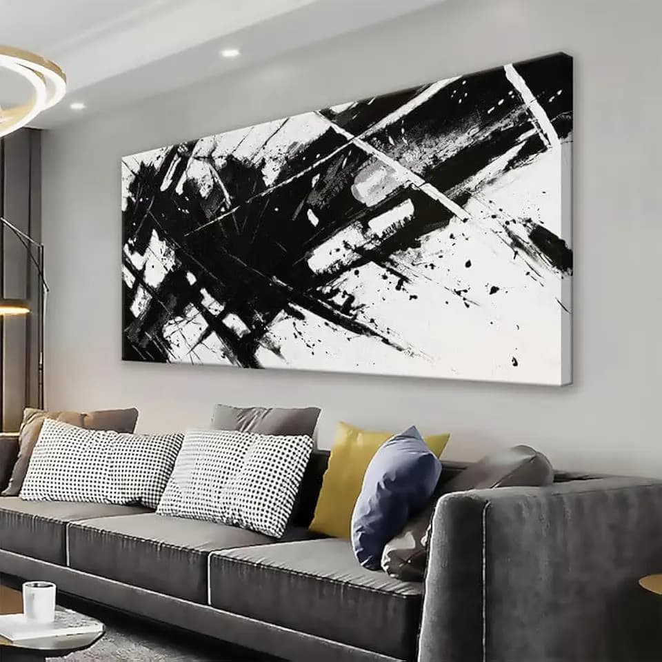 TAIJXAGSG Large Abstract Wall Art For Living Room Abstract art 29" X 58"