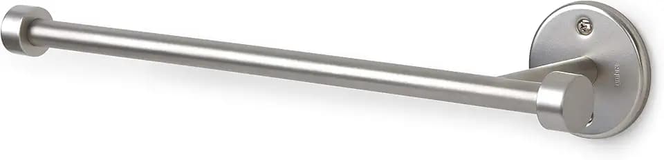 Umbra Cappa Wall Mount or Under the Counter Paper Towel Holder, 14" L x 4" W x 2.6" H, Nickel
