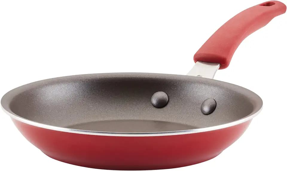 Rachael Ray Cook + Create Nonstick Frying Pan/Skillet, 8.5 Inch, Red