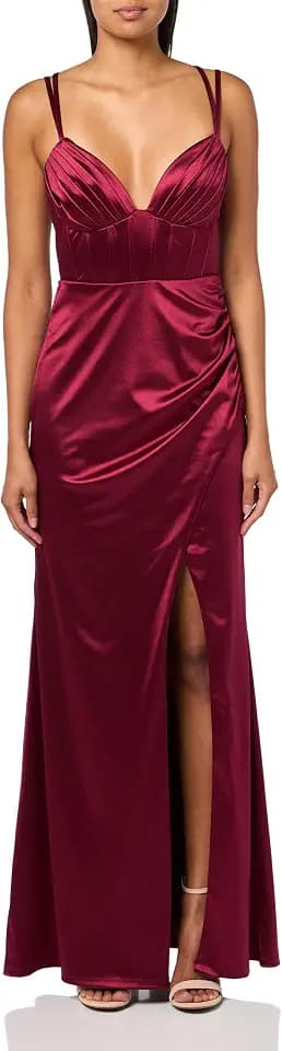 Speechless Women's Sleeveless Satin Maxi Party Dress