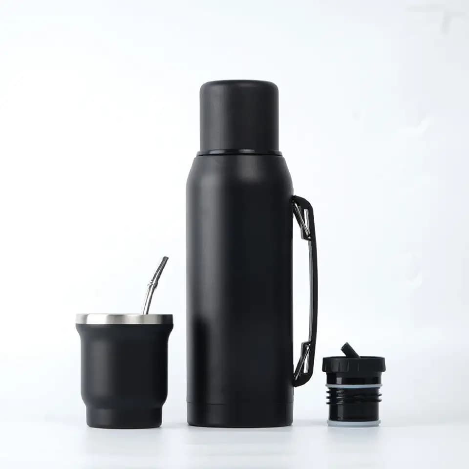 BALIBETOV 33.8 fl oz Mate Set – Flask, 9 fl oz Cup & Bombilla