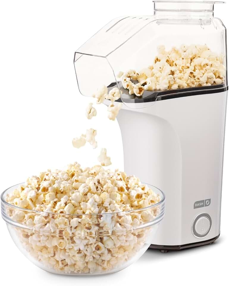 Dash Fresh Pop Popcorn Maker, Electric Hot Air Popper, 16-Cup, White