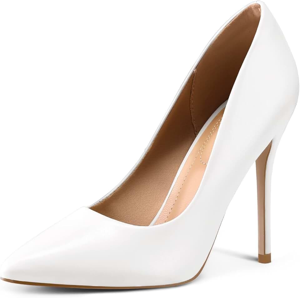 mysoft Women's High Heels Pumps Closed Pointed Toe Stiletto 4IN Dress Shoes
