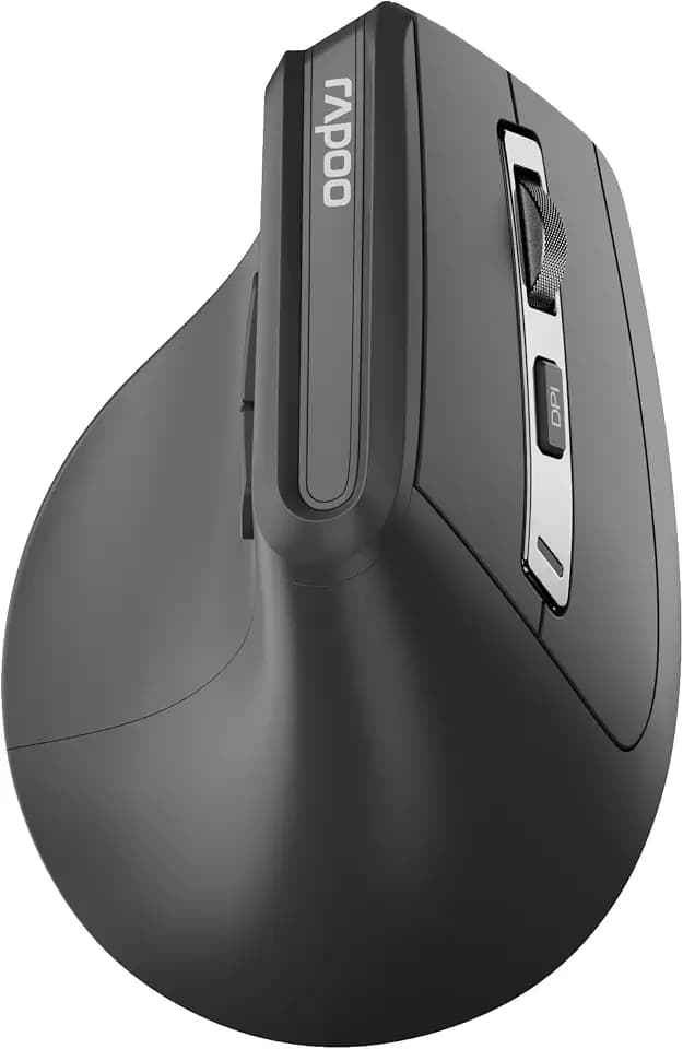 Rapoo EV310M Vertikale Maus kabellos, leise Klicks, Bluetooth & USB 2.4GHz