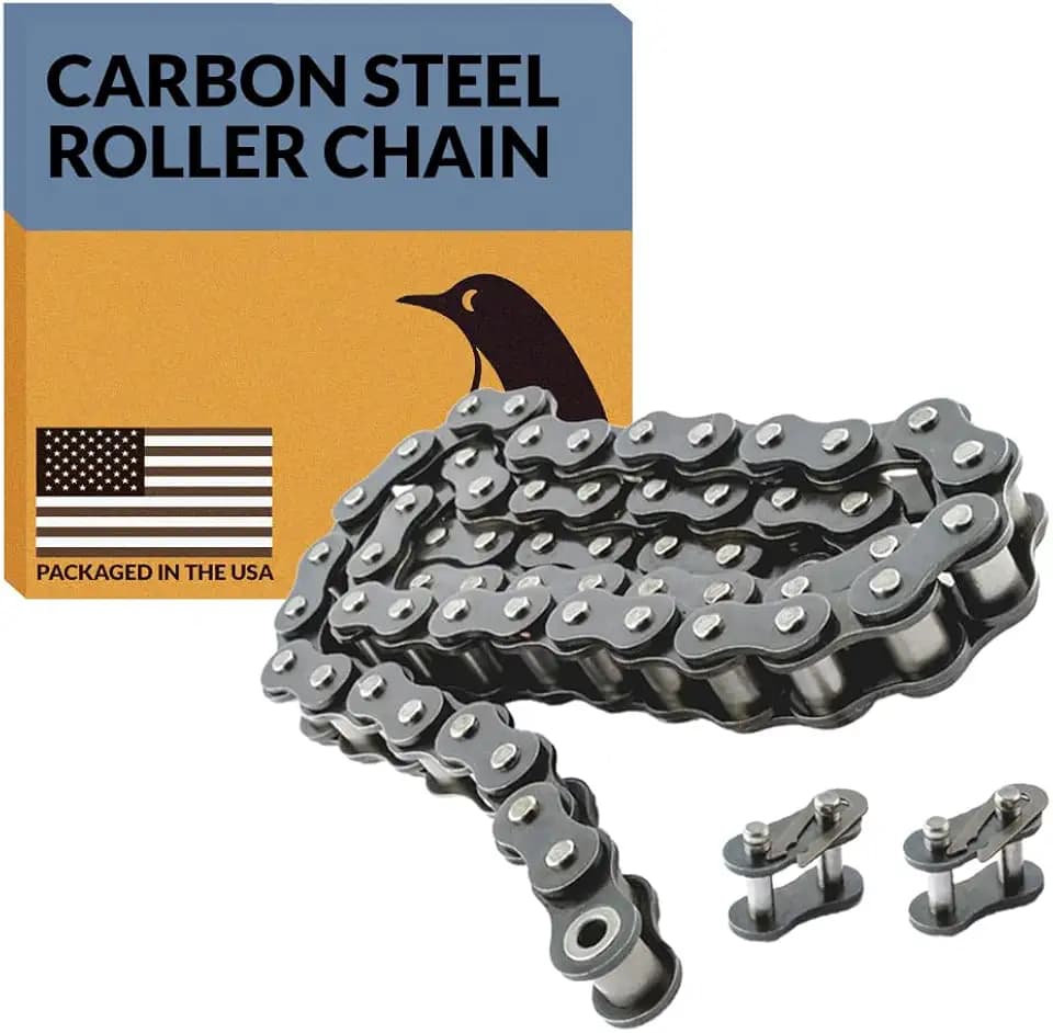 PGN #80 Carbon Steel Roller Chain - 10 Ft + 2 Free Links - 119 Links
