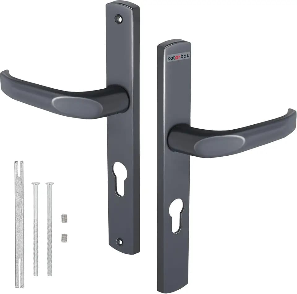 KOTARBAU® Türklinke 72 mm, Langschild Drückergarnitur Zimmertür, PZ