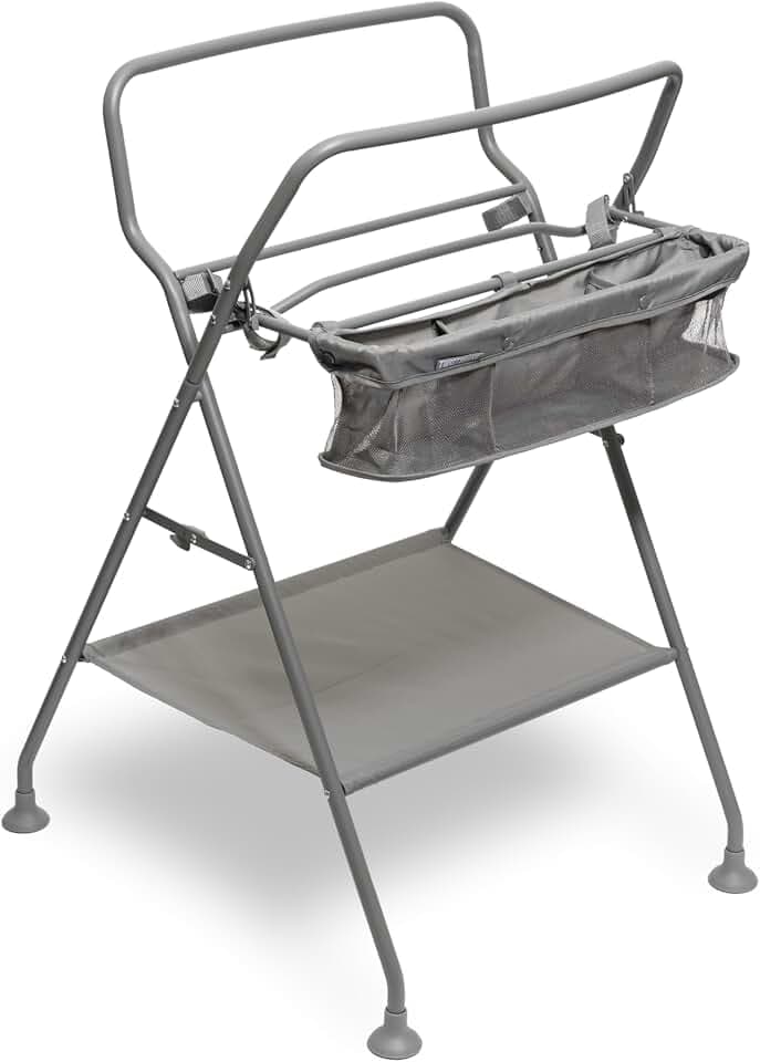 Twistshake Faltbarer Baby-Badewannenständer mit Staufächern und Auslaufsicherem Ablaufschlauch | Ergonomischer, Leichter und Stabiler Halter für die Badewanne | Zusammenklappbar – Rutschfeste Füße