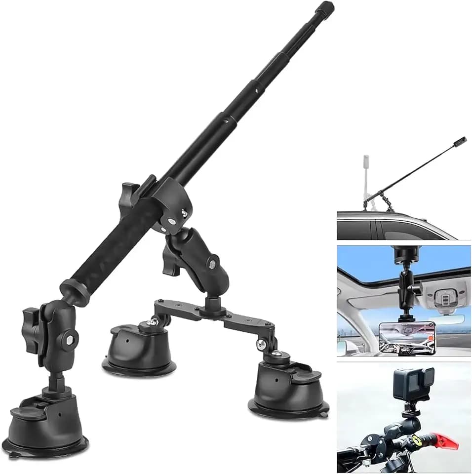 LIROPAU Dreifach-Saugnapf Kfz-Halterungs Set, Saugnapf Auto Halterung