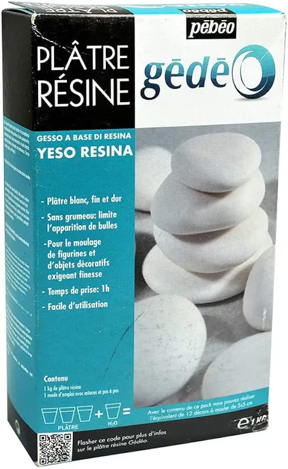 Pebeo 766313 Gedeo Harzgips, 1 kg, Weiß