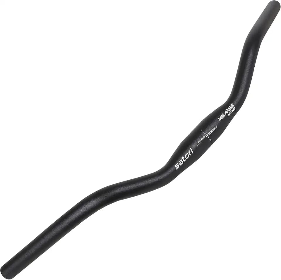 Satori MELANGE MEDIUM Trekking Commuting Bike Bicycle Aluminum Alloy Swept Back Flat Handlebar 31.8x595mm - Rise 40mm - Sweep 40 Degree