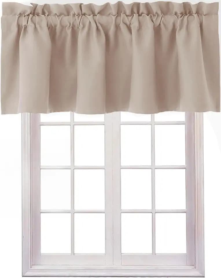 Hiasan Camel Valance Curtains for Window 42 x 18 Inches 1 Panel