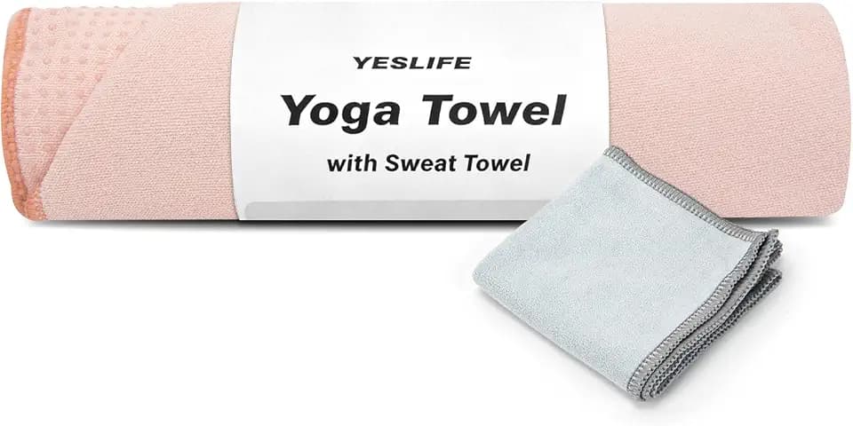 YESLIFE Non-Slip Yoga Towel, 72"x24", Pink