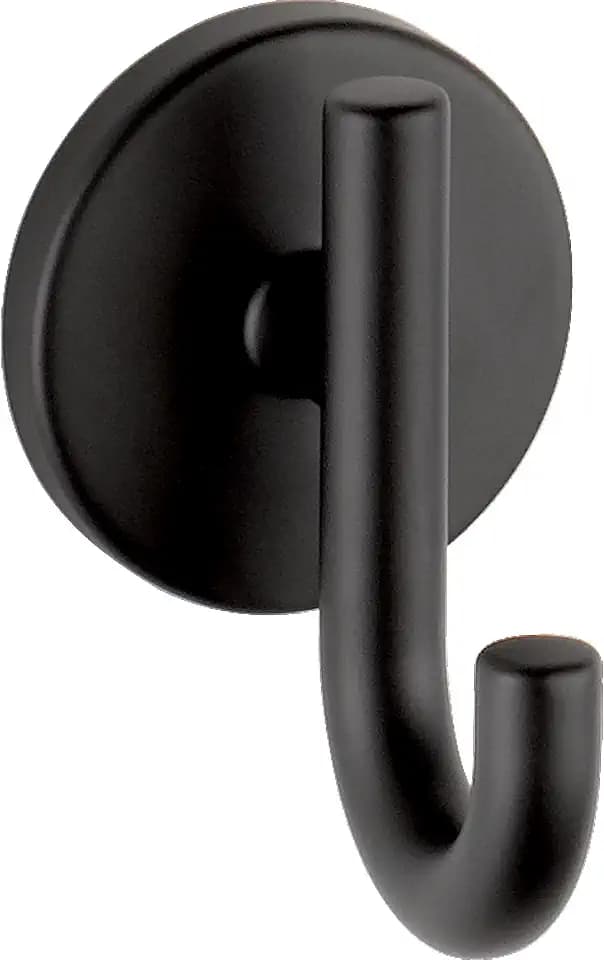 Delta Single Towel Hook for Bathroom or Kitchen| Matte Black | Trinsic Accessories