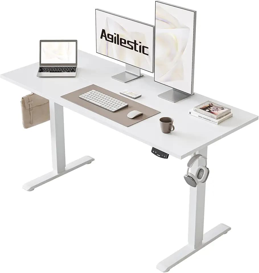 Agilestic 48 * 24 Inch Height Adjustable Electric Standing Desk, White
