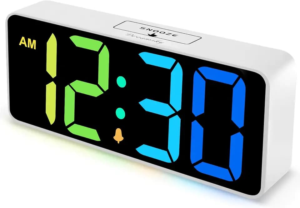 DreamSky Large Digital Alarm Clock Big Number for Seniors/Visually Impaired