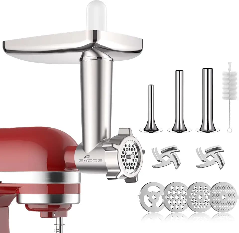 GVODE Metal Meat Grinder Attachment for KitchenAid Stand Mixer,Food Grinder