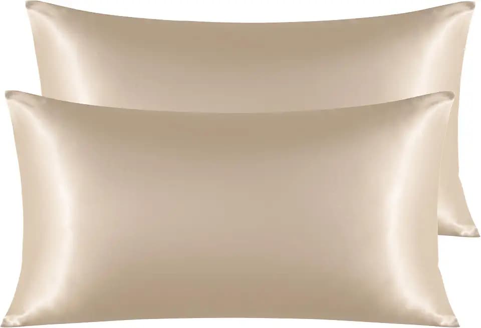 NTBAY King Satin Pillowcases, Set of 2, Taupe