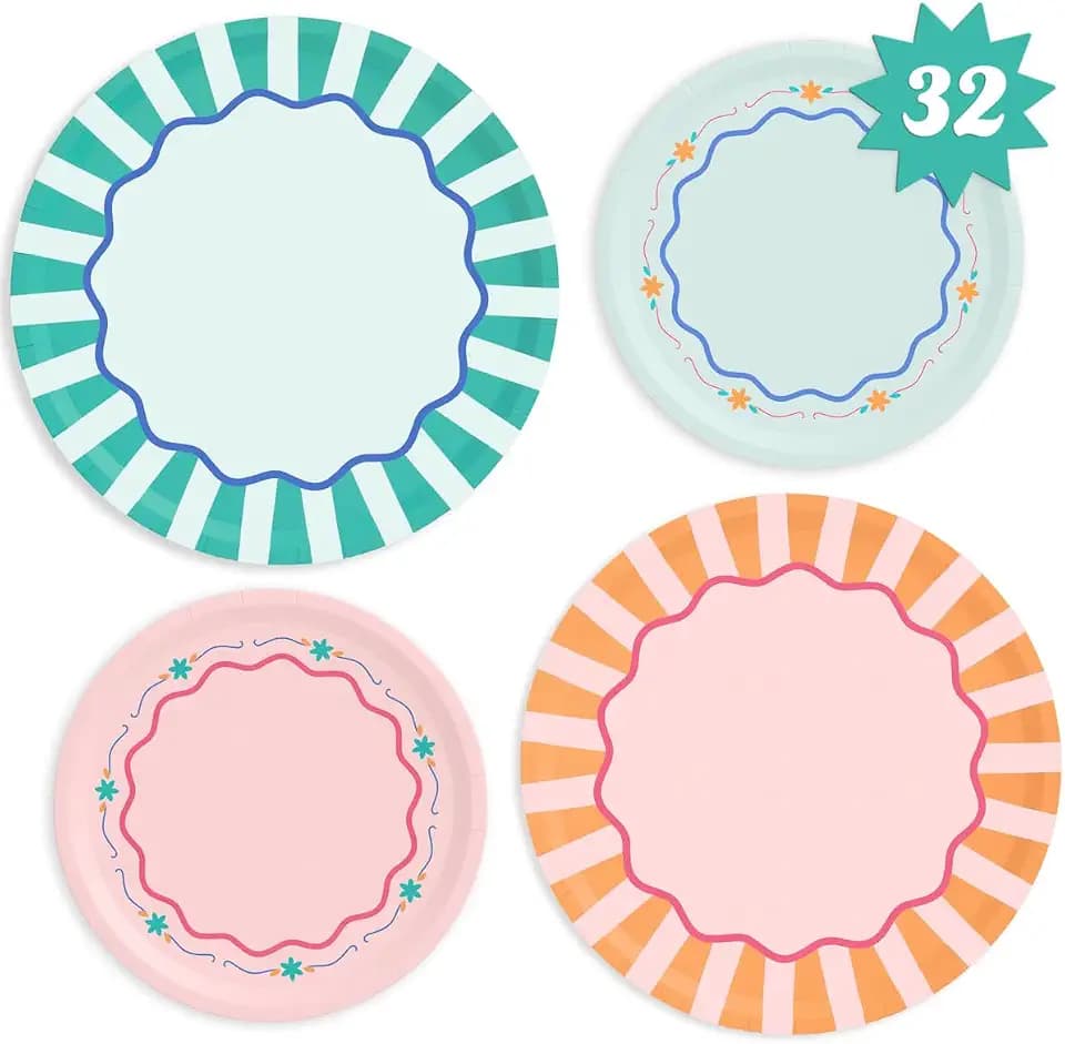 xo, Fetti 32 Italian Summer Paper Plates 9"+7" | Last Toast Coast Decor