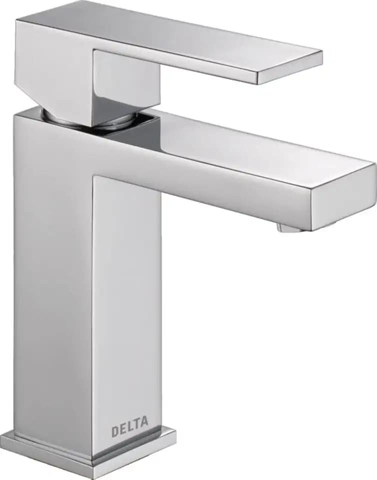 Delta Modern Chrome Bathroom Faucet 1 Hole, Single Hole Bathroom Sink Faucet for Vanity, Metal Push-Pop Drain Assembly, Chrome 567LF-GPM-PP