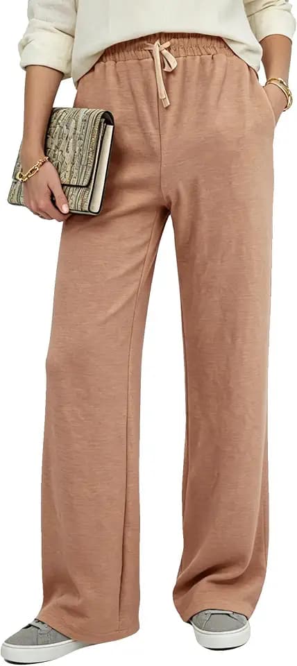 Womens Sweatpants Comfy Lounge Sweat Pants French Terry Athletic Pants with Pockets for Running Workout Gym