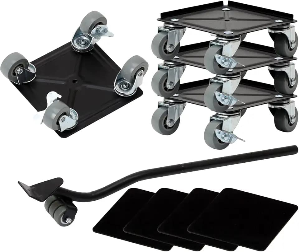 Furniture Movers with Wheels & Furniture Lifter Set, 360° Rotation Wheels Double Bearing Roller Mute+Smooth,Easy to Moving Heavy Furniture Load Capacity 880 Lbs