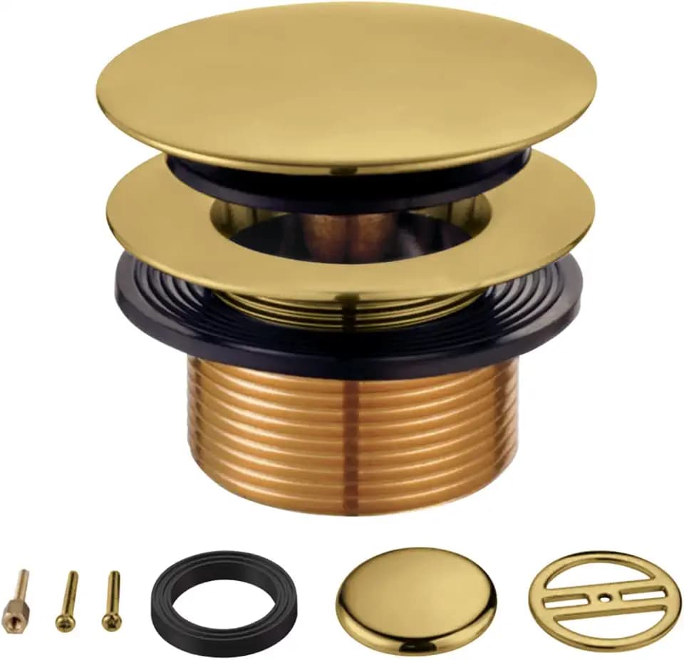 Kingston KBU2007 Eugene Tip-Toe Tub Drain Conversion Kit, Brushed Brass