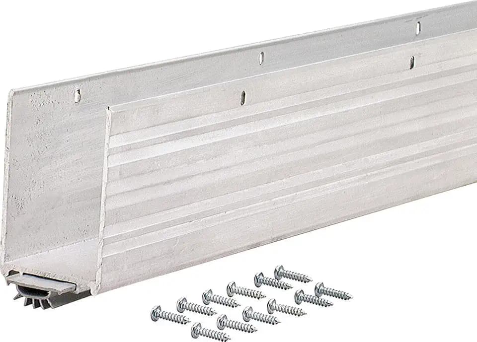 MD Building U-Shape Screw-On Under Door Seal with Kick Plate, 36in