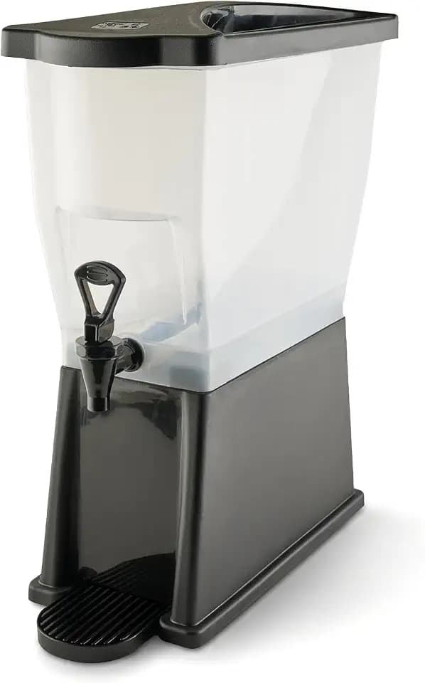 Winco 3 Gallon Slim Plastic Beverage Dispenser with Base