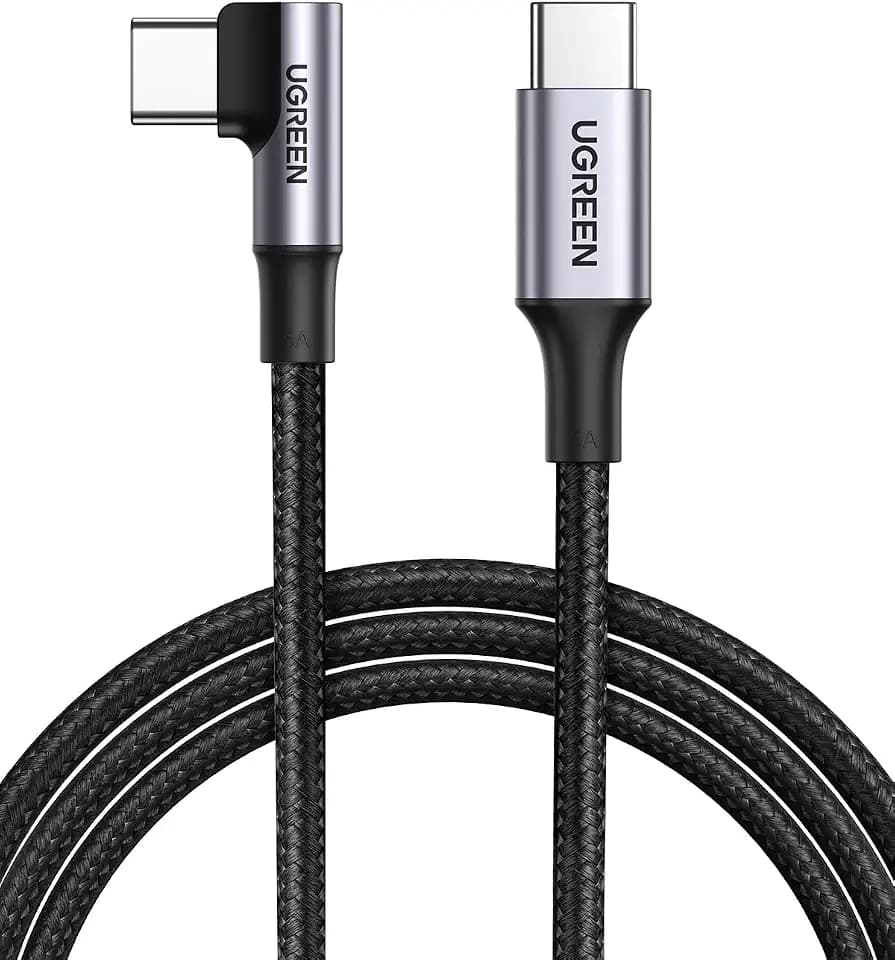 UGREEN 100W Right Angle USB C Cable, Fast Charging Cable, 3.3ft