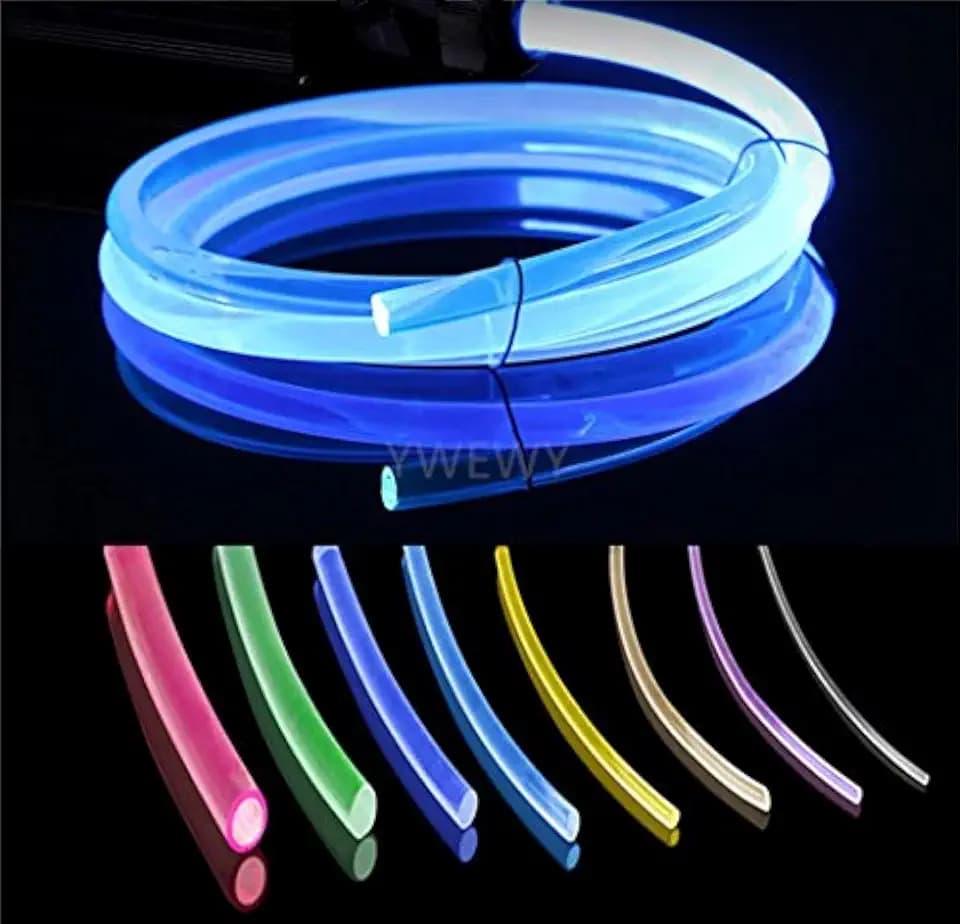 YWEWY 3.28ft PMMA Plastic Side Glow Optic Fiber for LED Light Source (0.16in)