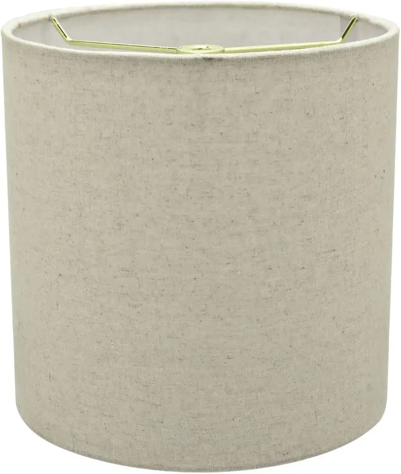 Aspen Creative 31226A Transitional Drum (Cylinder) Shaped Spider Construction Lamp Shade in Ash Beige, 8" Wide (8" x 8" x 8")