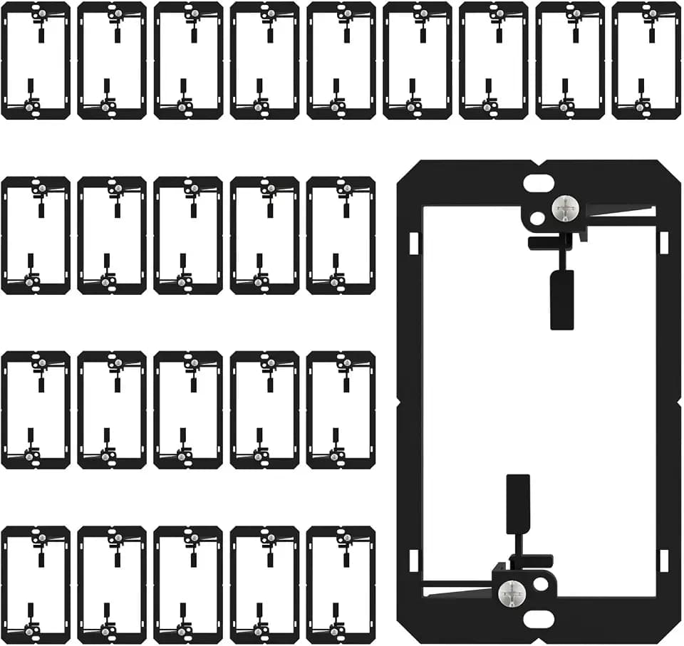 iwillink 1 Gang Low Voltage Mounting Bracket, Black, 25-Pack