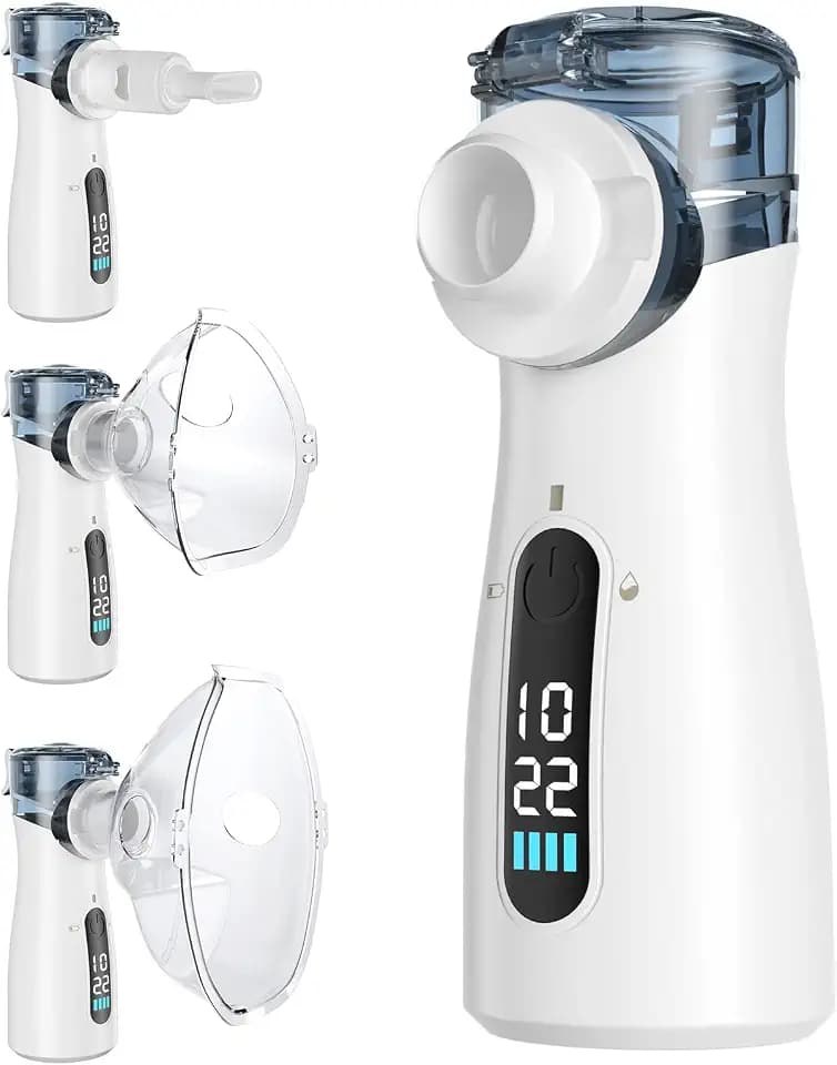 MYPIN Inhalationsgerät tragbar Vernebler Set für Erwachsene und Kinder, Spray Vernebler mit selbstreinigende Funktion, ultra-leise und effiziente Zerstäubung geeignet für den Heimgebrauch und Reisen