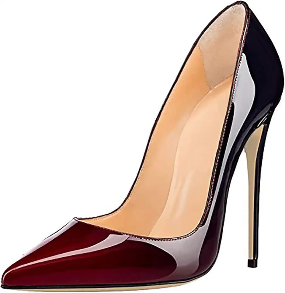 COLETER Women's 4.72 Inch Pumps Pointed Toe Stiletto Evening Dress Shoes