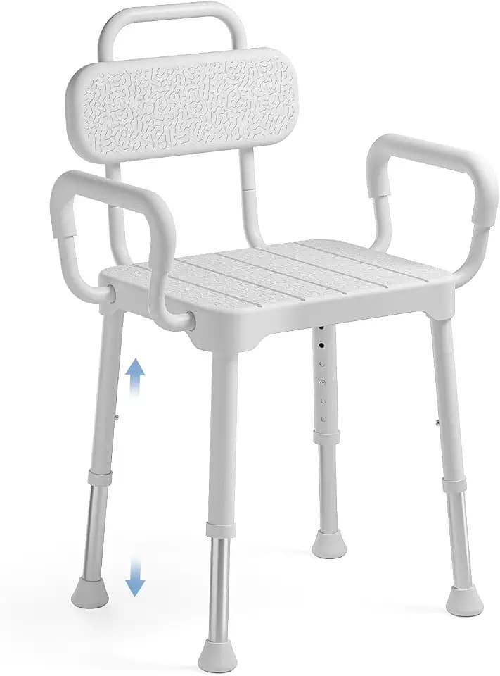 Loyoda Shower Chair for Inside Shower with Back & Arms, Ideal for Seniors