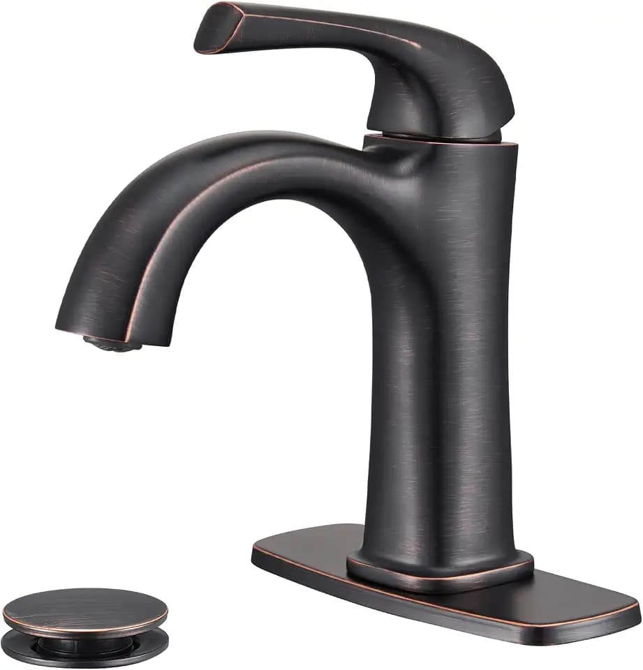 Oil-Rubbed Bronze Single Hole Bathroom Faucet, Bathroom Sink Faucet