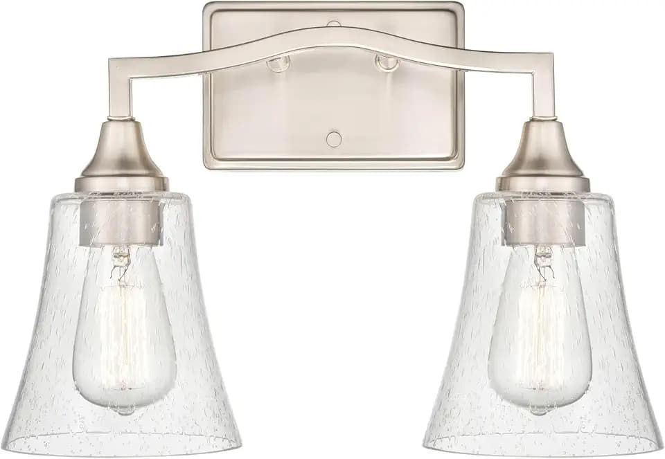 ML Lighting Caily 2-Light Vanity Brushed Nickel
