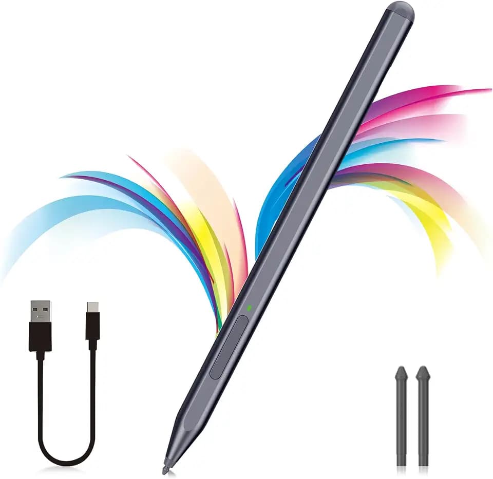 Milikilo Eingabestift für Microsoft Surface Pro 12/11/10/9/8/X/7+/6/5/4,Surface Go 4/3/2/1,Surface Laptop 1-5/Studio/Book 3/2/1 mit Radiergummi-Seitentaste,Handflächenablehnung,1024 Druckstufen